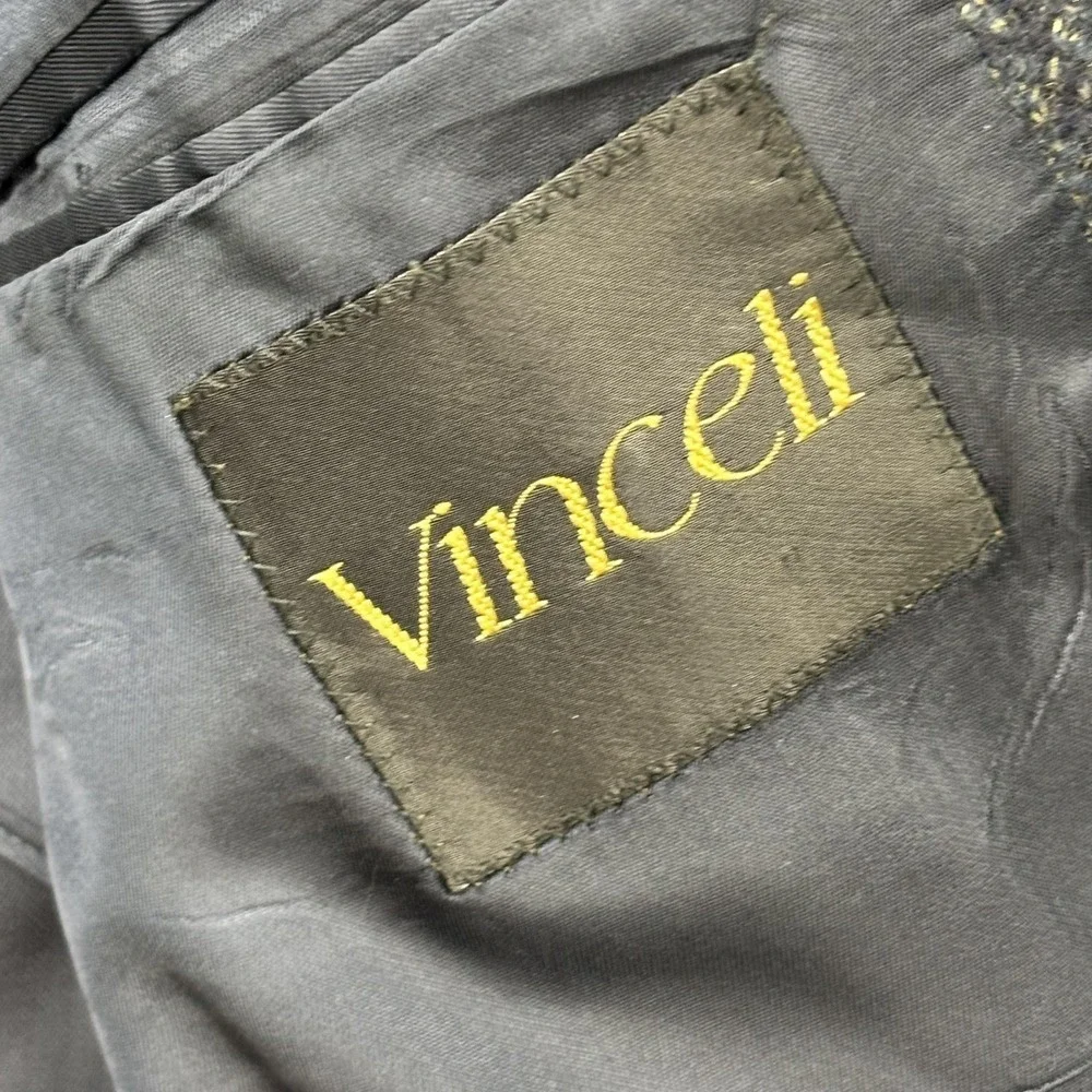 Vinceli Blazer Mens 42 Wool Cashmere Italian Sport Coat Jacket‎ Vintage Style